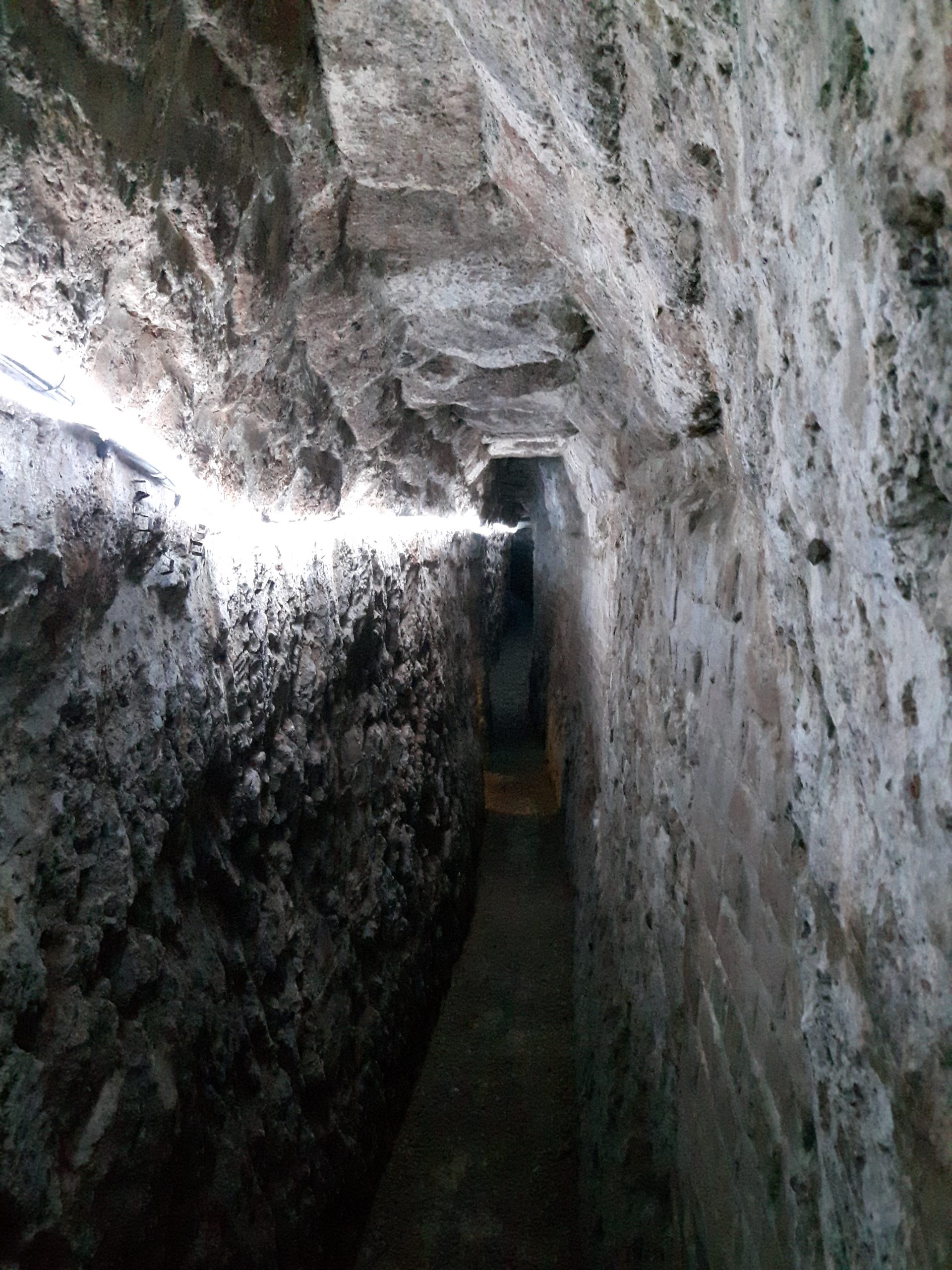 narrow underground passageway